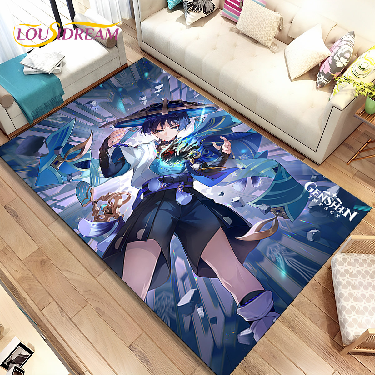 Kitchen Flooring Commercial - Genshin Impact Cartoon Game Area Rug,Carpet