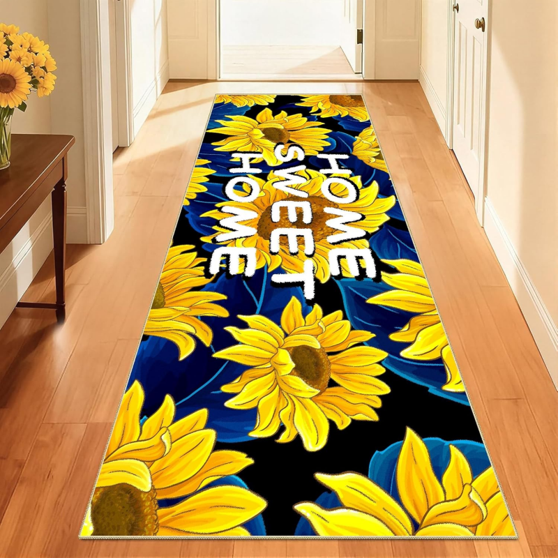 Commercial Kitchen Quotes - Rustic Sunflower Home Quote Runner Rug