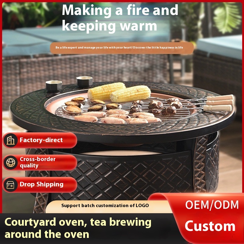 Teppanyaki Grill Table - BBQ Grill Set for Fire Pit