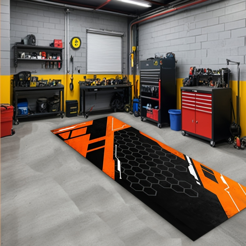 Kitchen Flooring Commercial - VIKAMA Motorcycle-themed Carpet: Durable, Non-slip Kitchen,