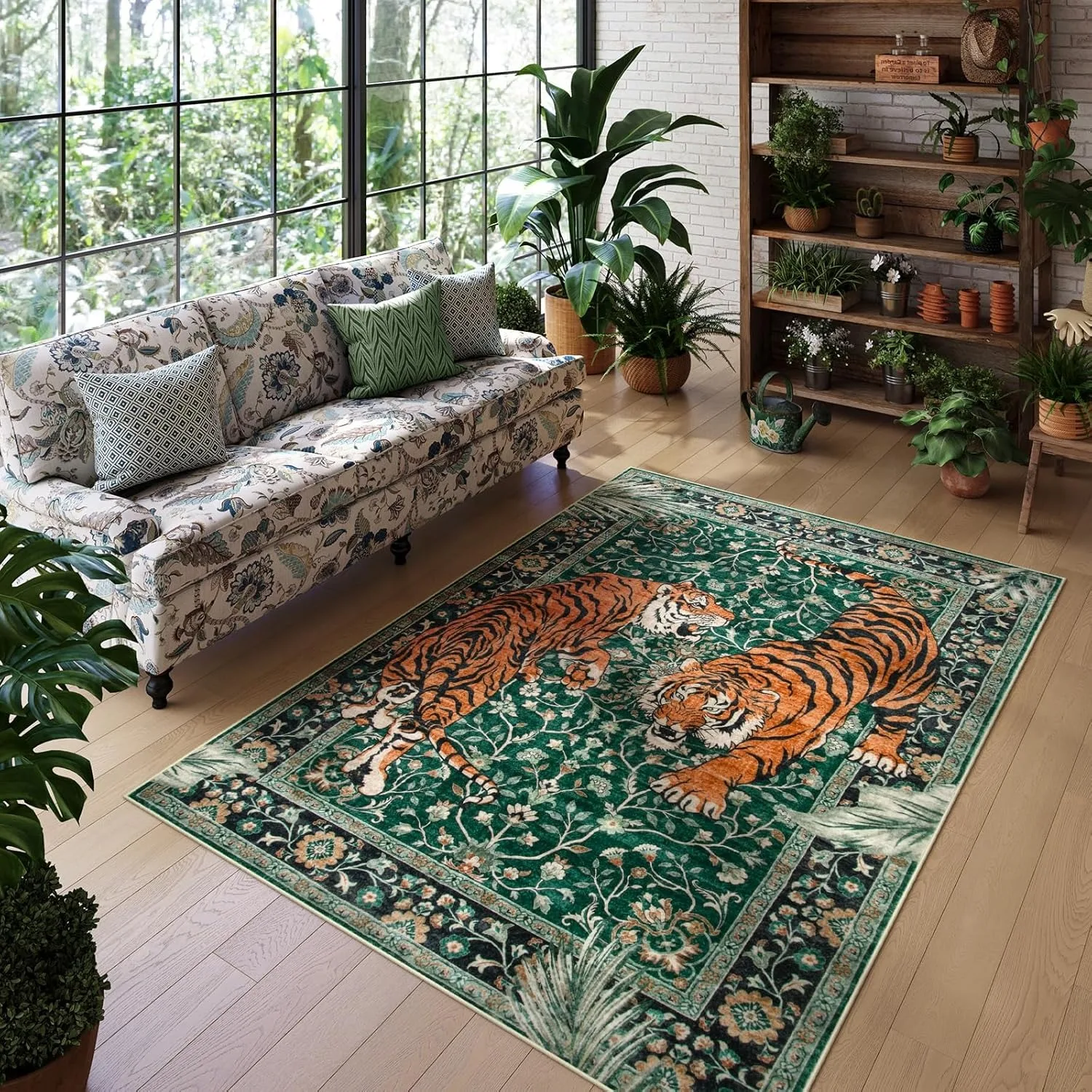 Commercial Dishwasher Table - Jungle Tiger Rug for Living Room