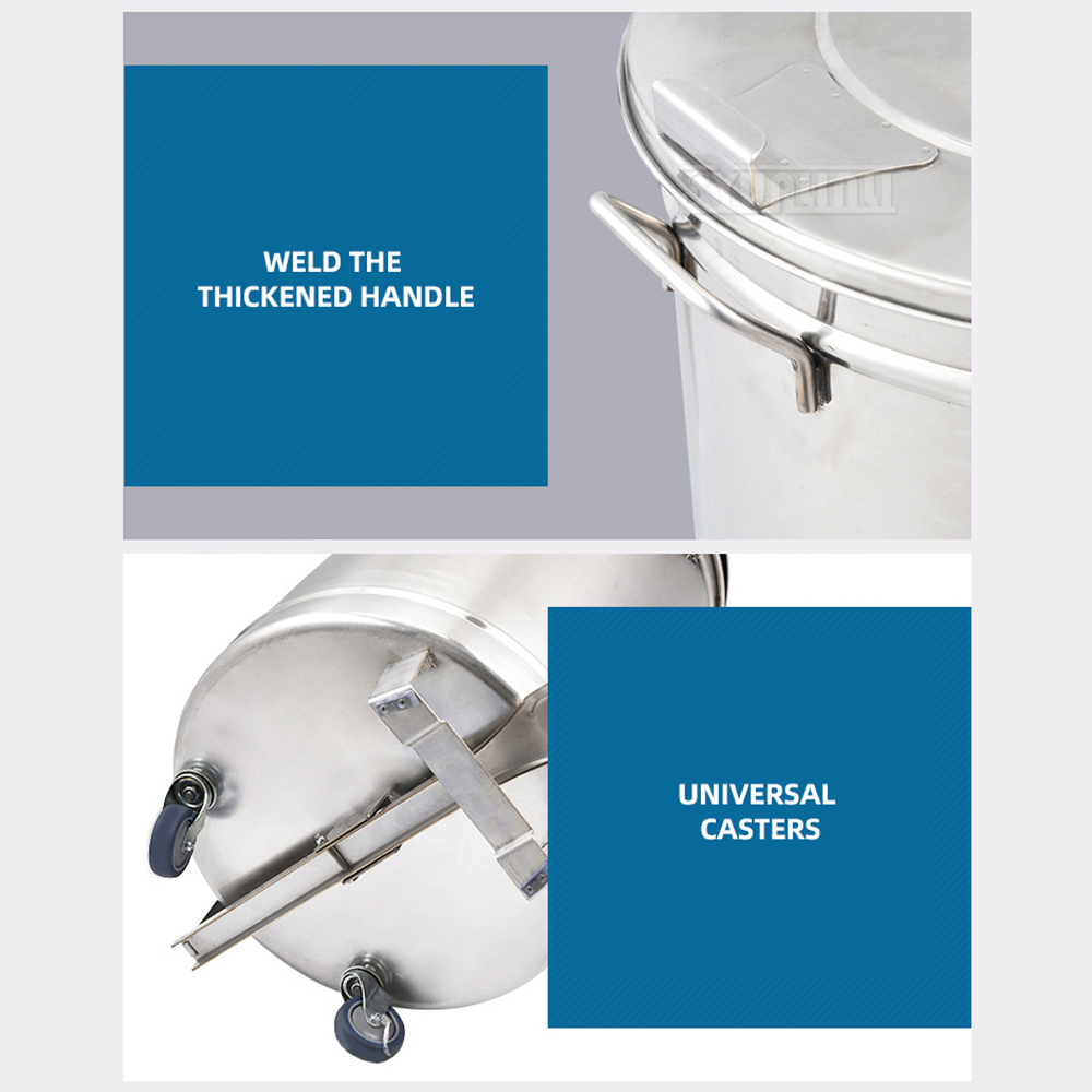 Stainless Steel Step Trash Can - Commercial Kitchen Garbage Can のレビューと価格