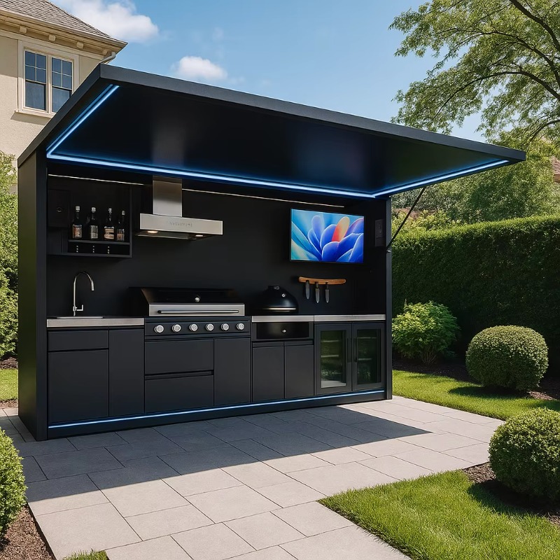 Customized Black/grey Garden/p - Teppanyaki Grill Table のレビューと価格