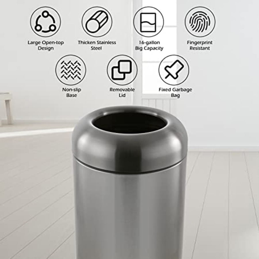 Outdoor Stainless Steel Trash  - Commercial Kitchen Garbage Can のレビューと価格