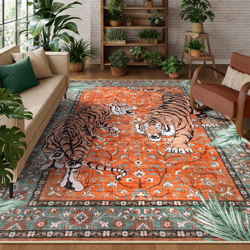 VIKAMA Boho Tiger Pattern Area - Commercial Dishwasher Table のレビューと価格