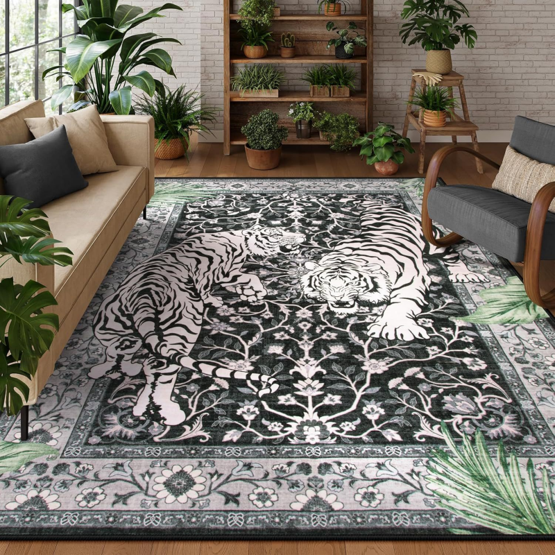 VIKAMA Boho Tiger Pattern Area - Commercial Dishwasher Table のレビューと価格