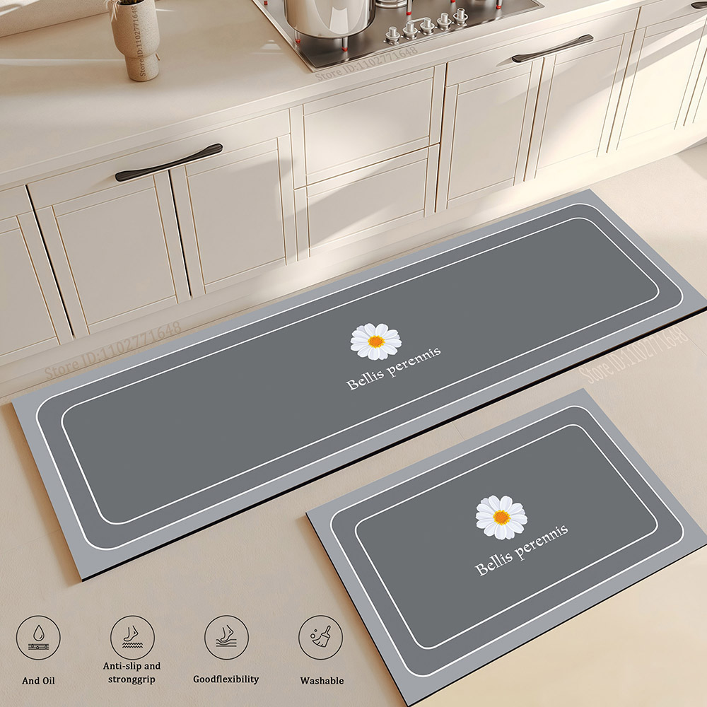 Flower Kitchen Mat Anti-Fatigu - Kitchen Flooring Commercial のレビューと価格