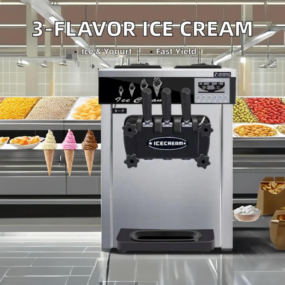 Ice Cream Maker 20-28L/h 3 Fla - Soft Serve Ice Cream Machine のレビューと価格