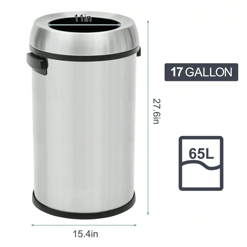 Round Kitchen Trash Can,Stainl - Commercial Kitchen Garbage Can のレビューと価格