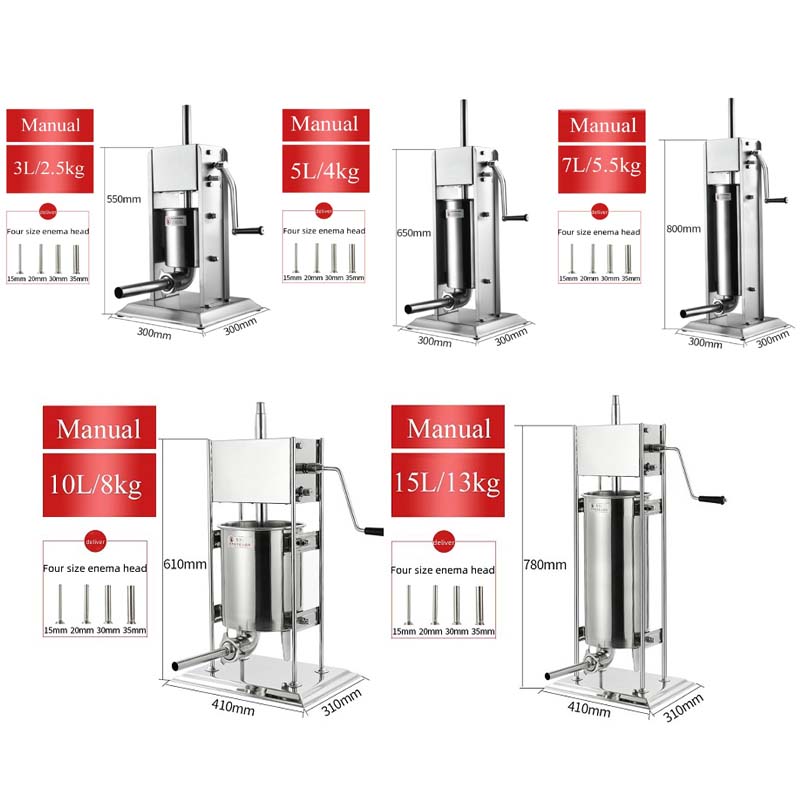 Manual Sausage Stuffer Filler  - Commercial Kitchen Appliances のレビューと価格