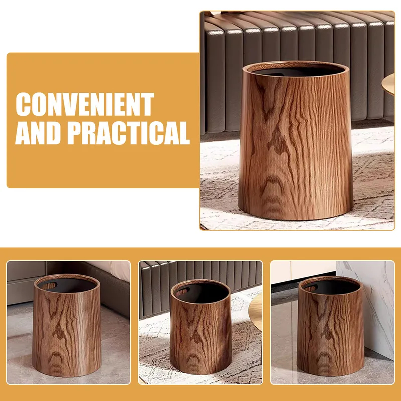 Durable wood grain garbage can - Commercial Kitchen Garbage Can のレビューと価格