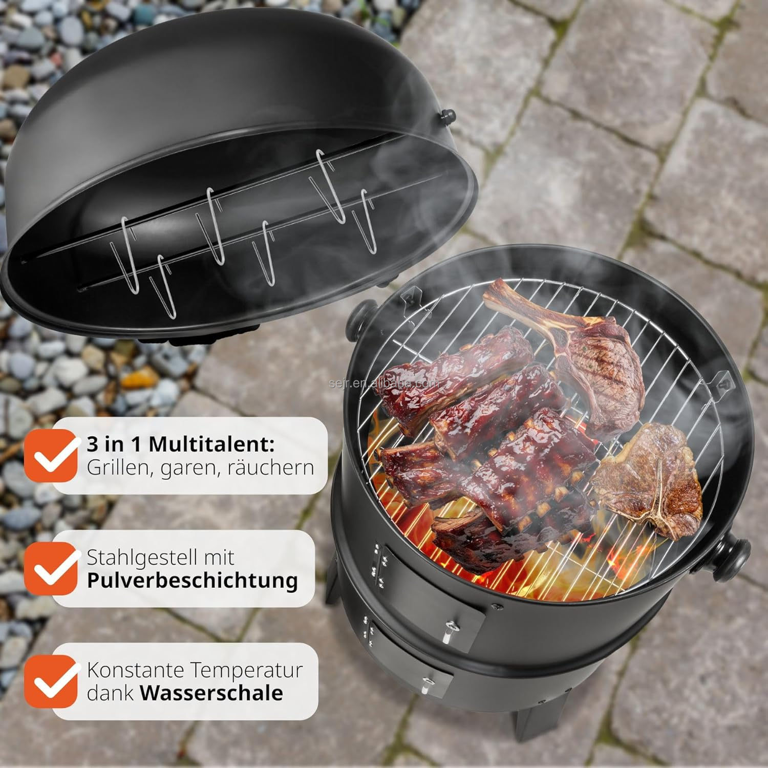 3 in 1 Outdoor BBQ Charcoal Gr - Teppanyaki Grill Table のレビューと価格