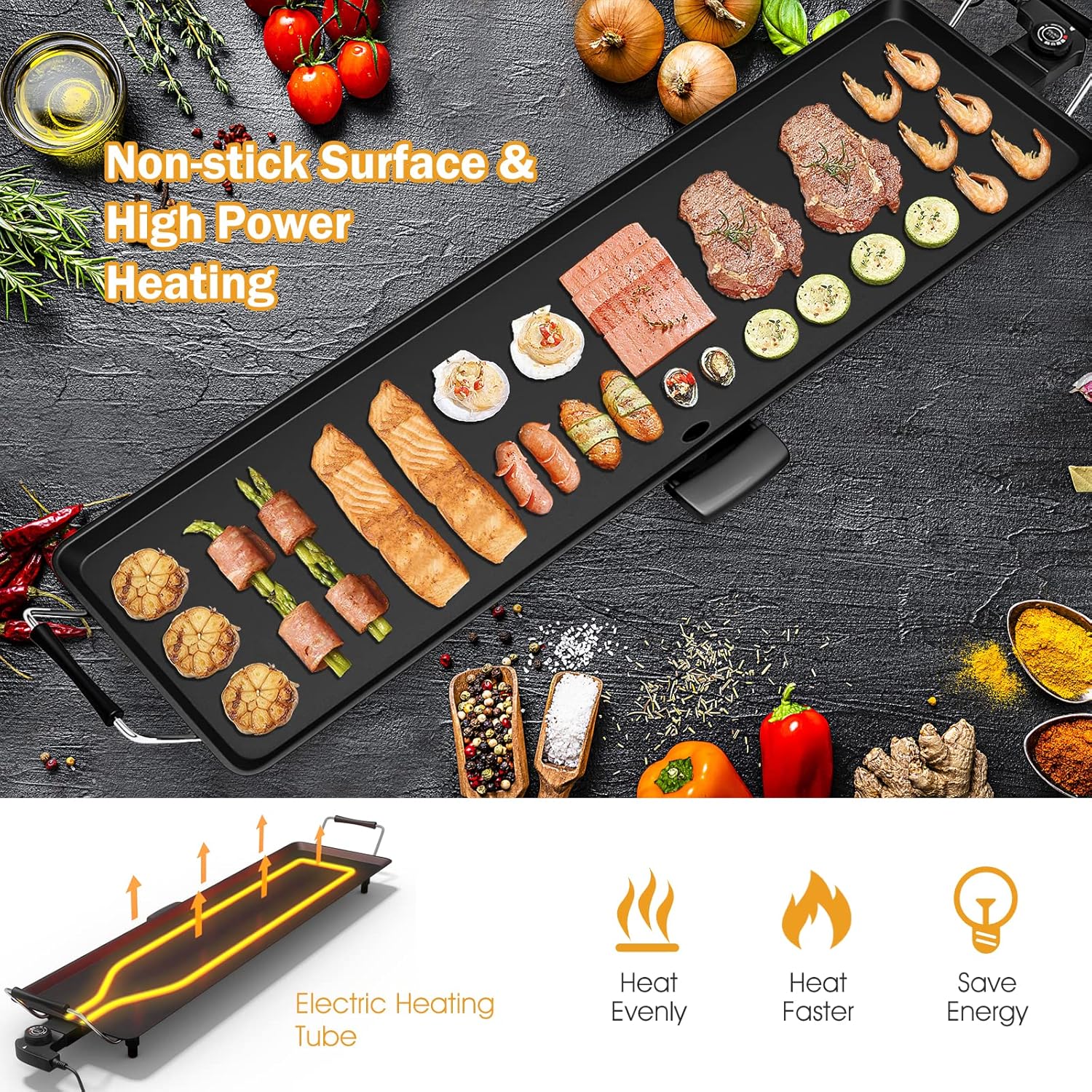 Electric Griddle 35 Inch - 200 - Teppanyaki Grill Table のレビューと価格