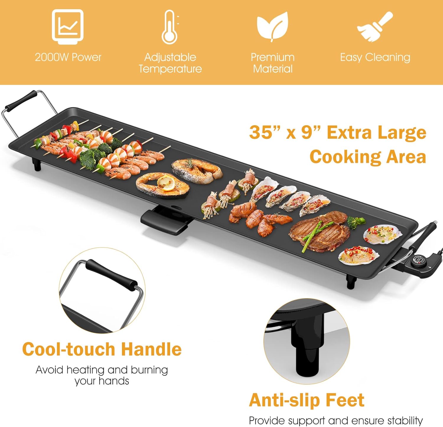 Electric Griddle 35 Inch - 200 - Teppanyaki Grill Table のレビューと価格