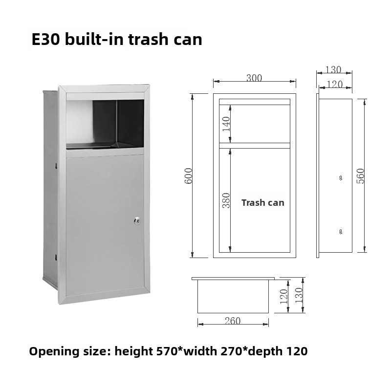 304Stainless Steel Side Open T - Commercial Kitchen Garbage Can のレビューと価格