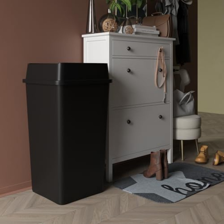 50 Gallon Black Square Commerc - Commercial Kitchen Garbage Can のレビューと価格