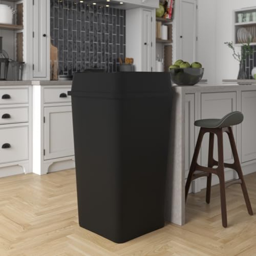 50 Gallon Black Square Commerc - Commercial Kitchen Garbage Can のレビューと価格