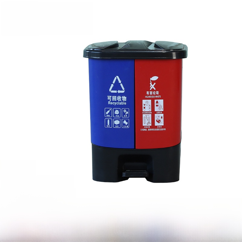 New L Double Barrel Foot Pedal - Commercial Kitchen Garbage Can のレビューと価格