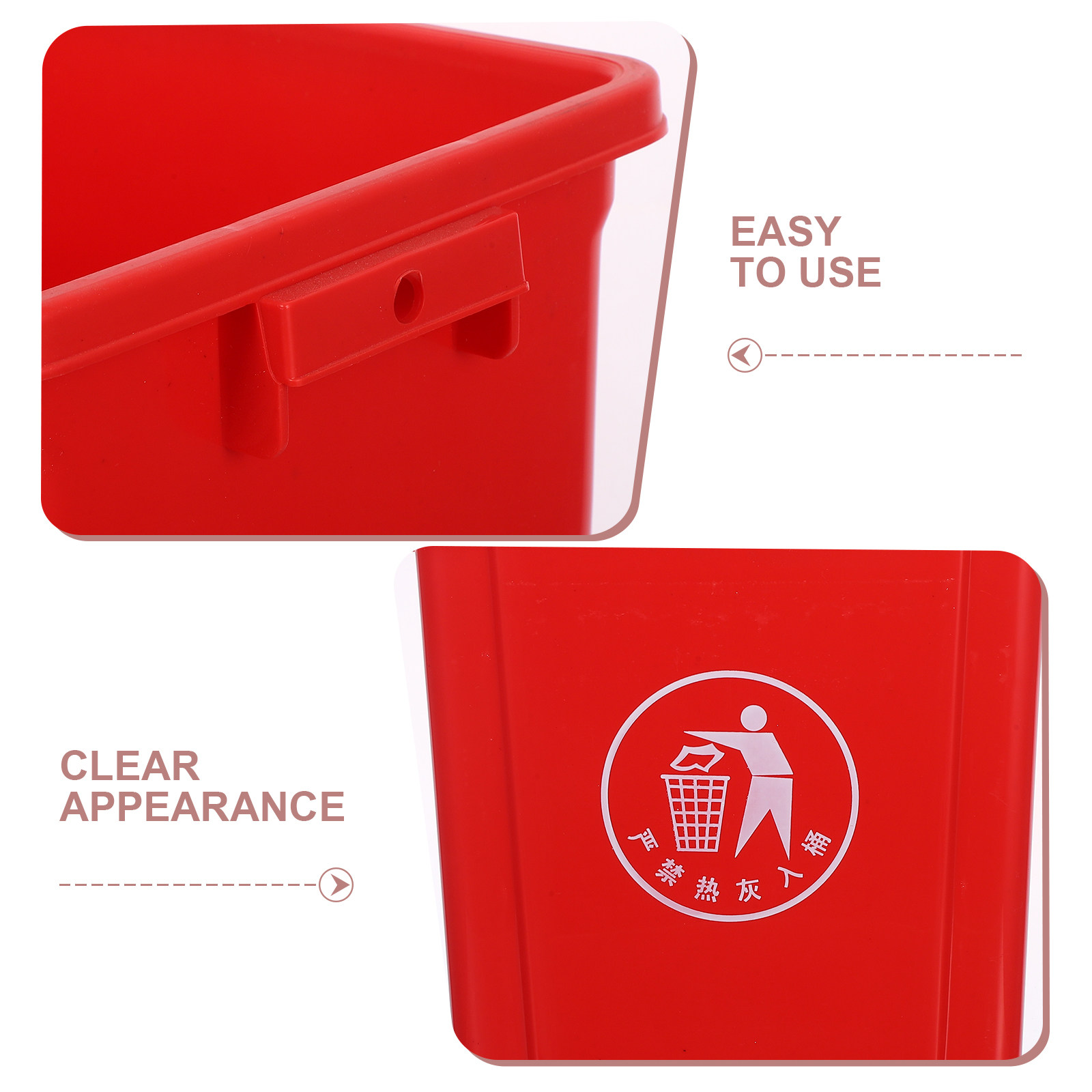 Swing Top Trash Can Red Plasti - Commercial Kitchen Garbage Can のレビューと価格