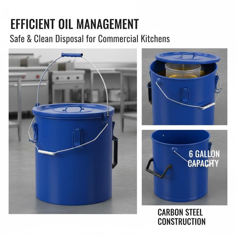 Carbon Steel Oil Storage Pail  - Commercial Kitchen Oil Filter のレビューと価格