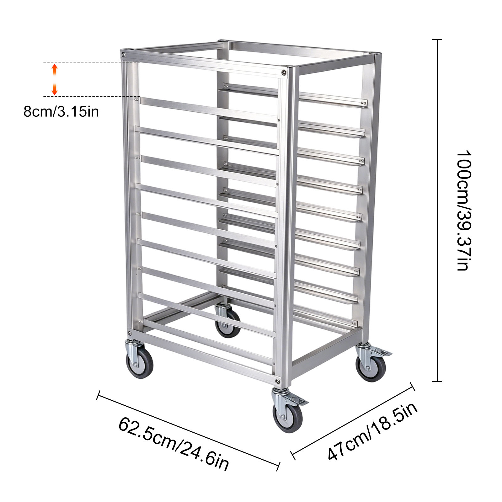 9 Tier 3 Inch Spacing Aluminiu - Commercial Kitchen Quotes のレビューと価格
