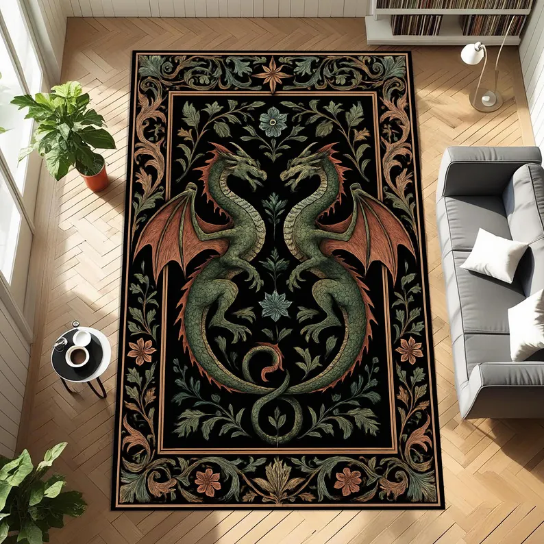 Folk Art Dragon Theme Rug Carp - Commercial Dishwasher Table のレビューと価格