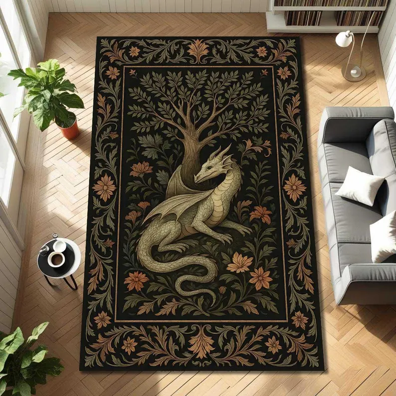 Folk Art Dragon Theme Rug Carp - Commercial Dishwasher Table のレビューと価格