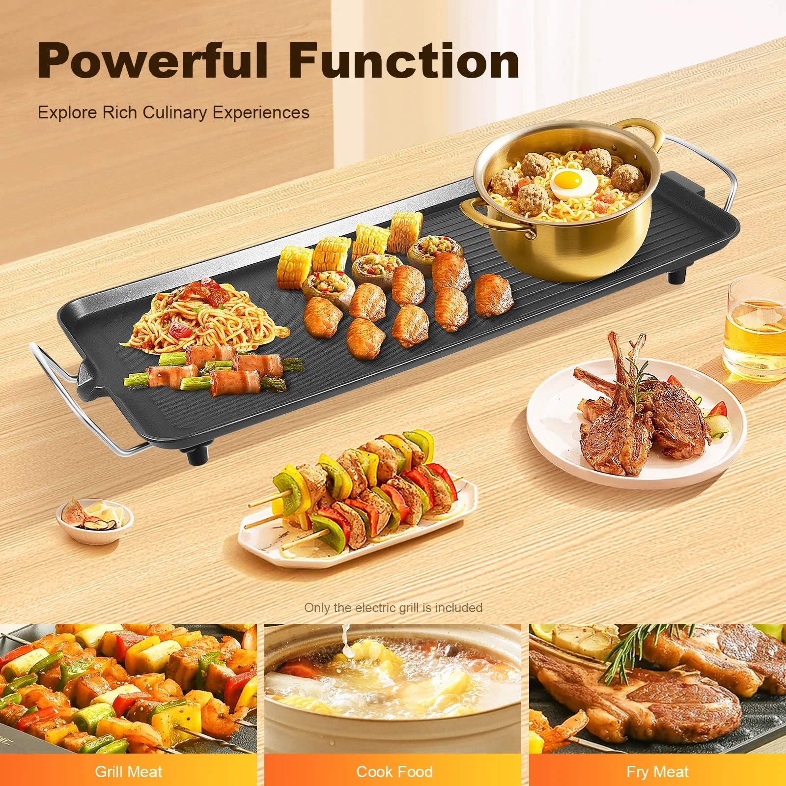 27'' 1500W Electric Griddle Te - Teppanyaki Grill Table のレビューと価格
